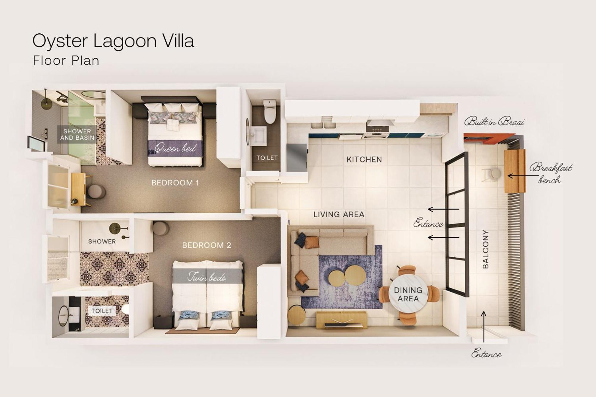 Oyster Lagoon Villa - Luxurious 2 Bed Apartment In קניסנה מראה חיצוני תמונה